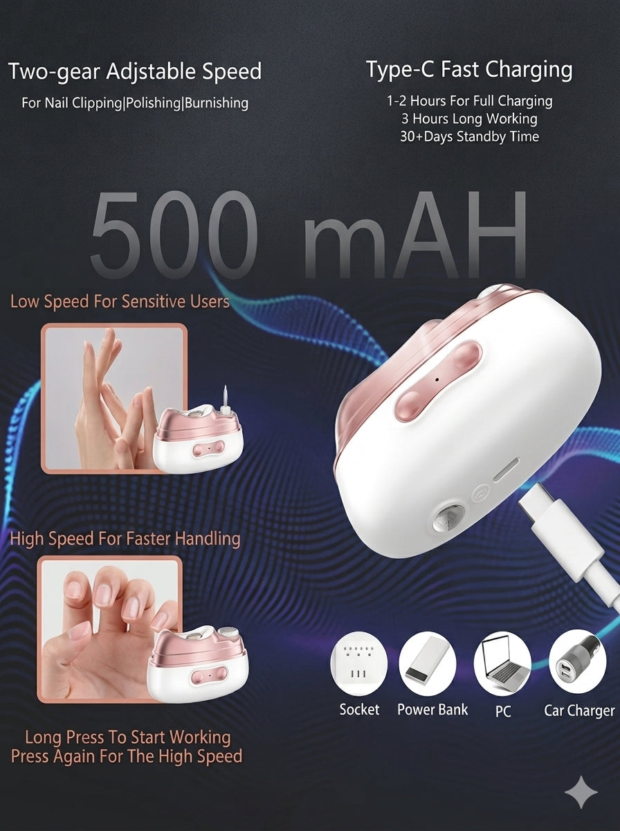 مقص أظافر كهربائي 4 في 1 | Electric Nail Clipper