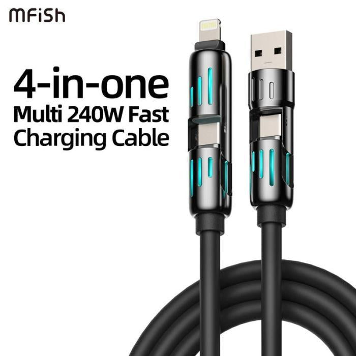 4-in-1 Multi USB Charging Cable | كابل شحن متعدد 4 في 1